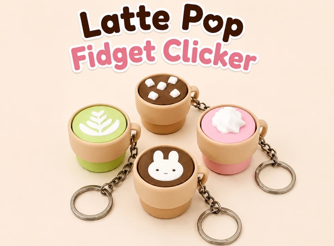 MINI COFFEE CLICKER KEYCHAIN