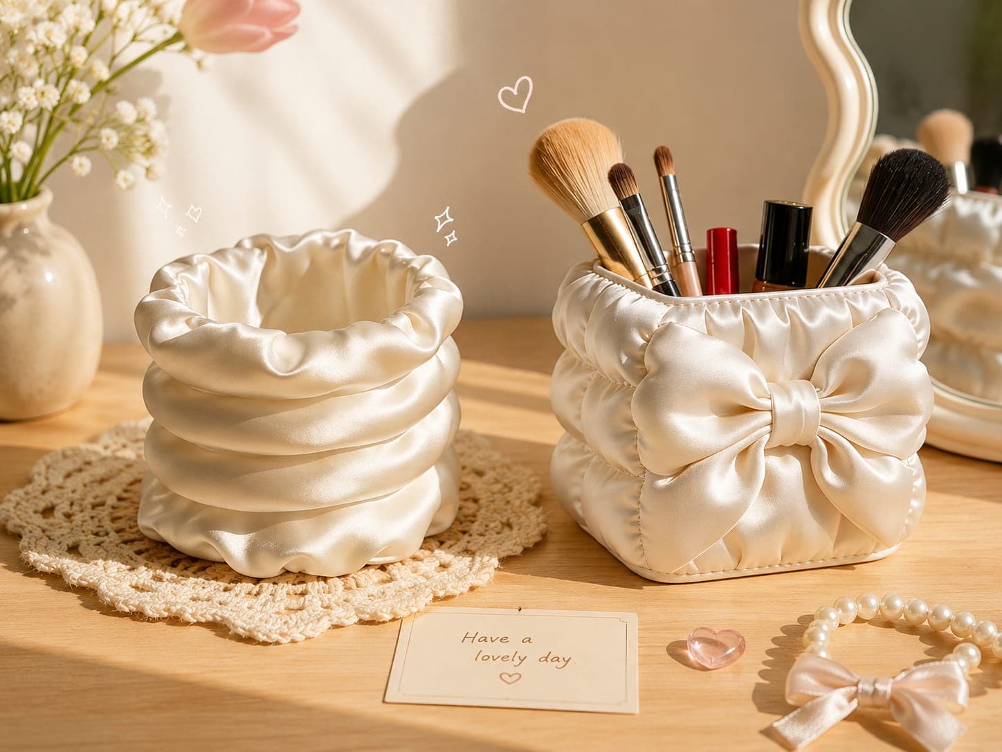 LUXE GLOW PEARL RIBBON CASE