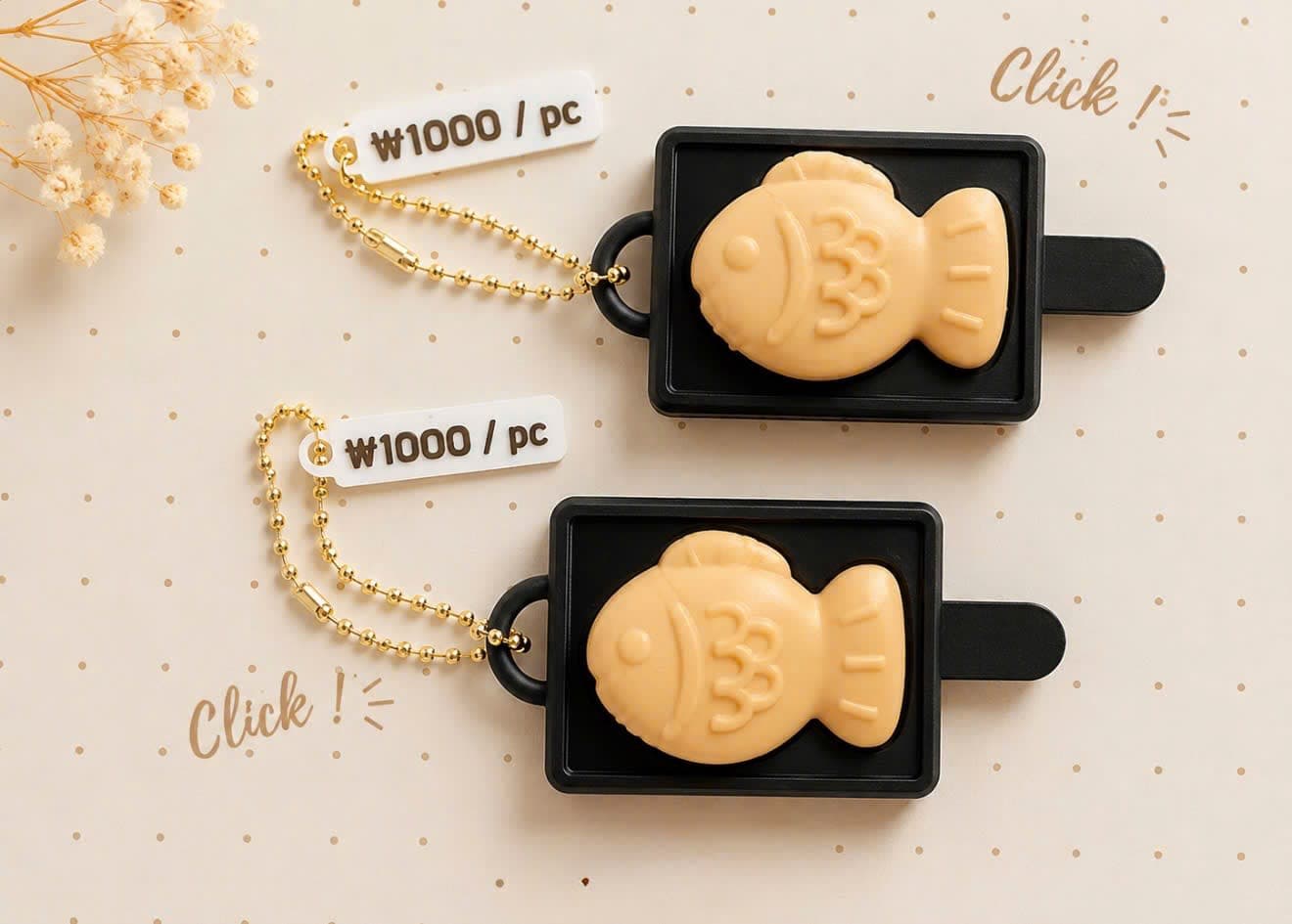 TAIYAKI CLICKER KEYCHAIN